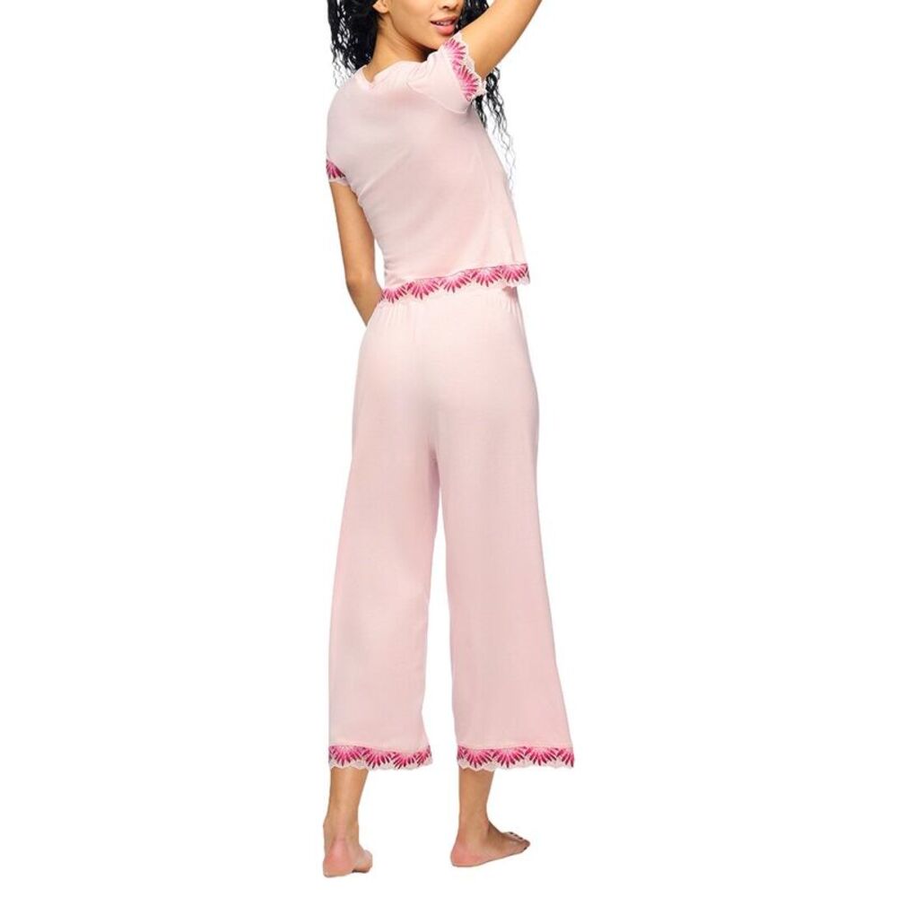 Cosabella Womens Amalia Cropped Pajama Pant, Pink - Picture 2 of 3